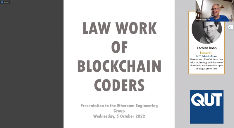 Law work of blockchains coders